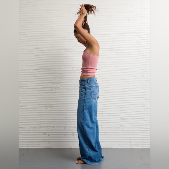 AE x Sydney Sweeney Ultra Wide-Leg Jean Size 0 Regular - Picture 5 of 7